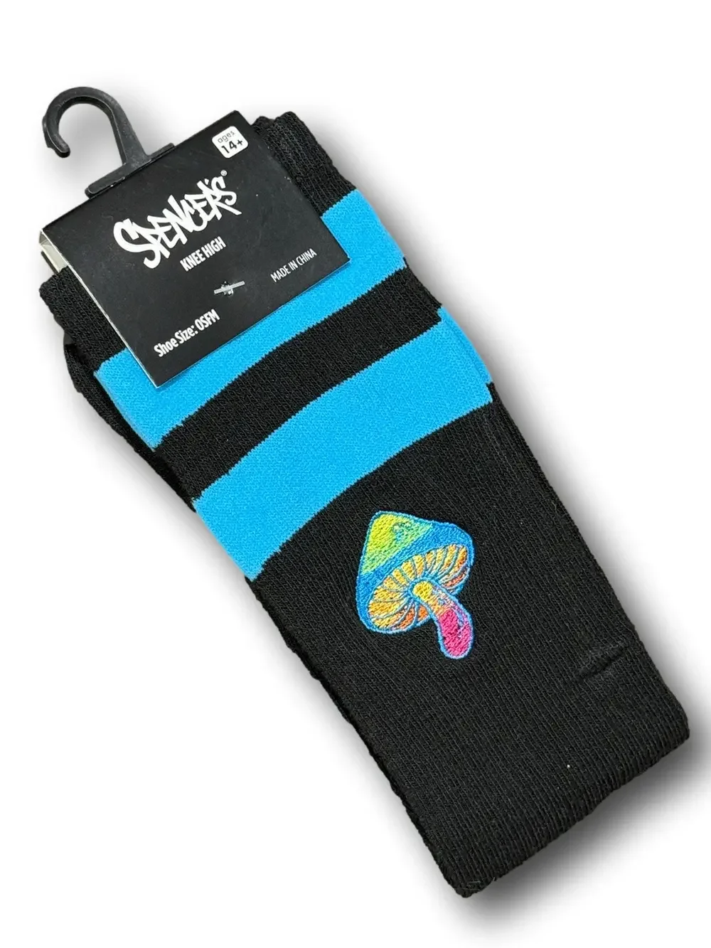 3/$20 Psychedelic Mushrooms Funny Novelty Knee High Socks - NWT